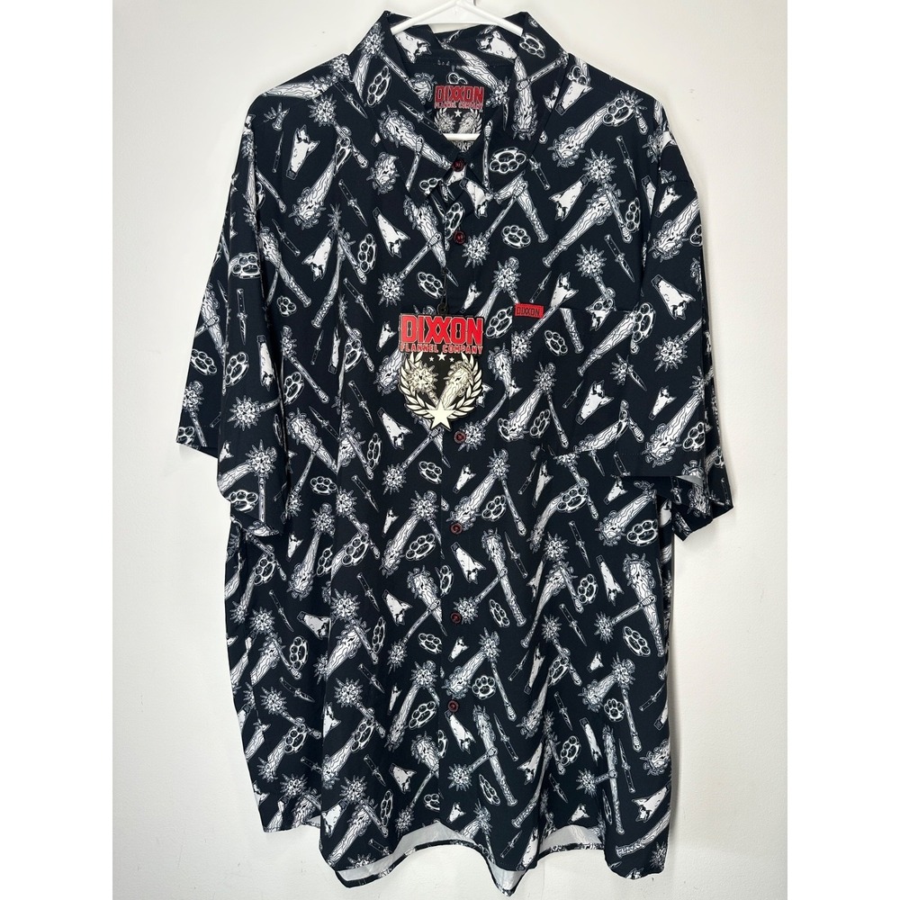 Dixxon Flannel‎ The Darkest Short Sleeve Graphic Shirt Black & White - 3XL